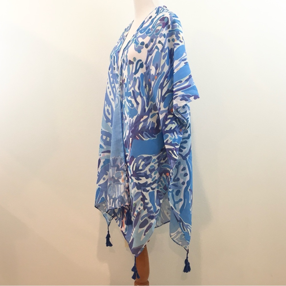 Riah | Blue & Purple Kimono with Tassels - Picture 5 of 9